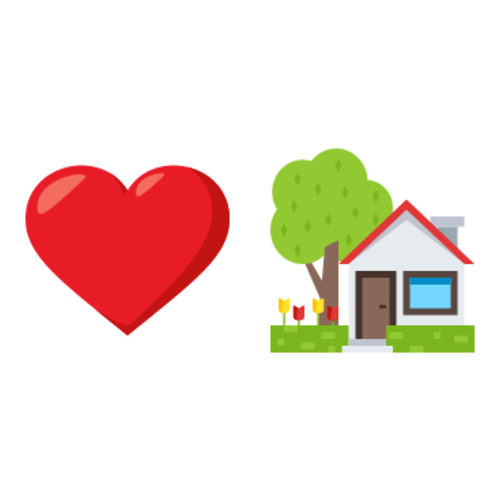 ❤🏡 Emoji Domain EmojiOne rendering