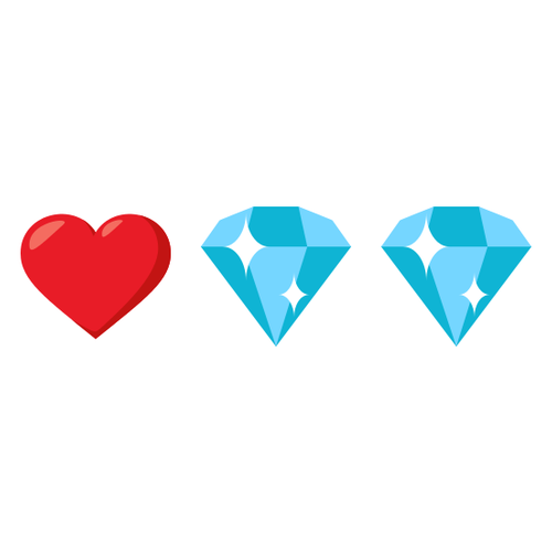 ❤💎💎 Emoji Domain EmojiOne rendering