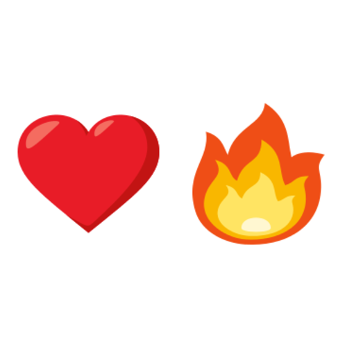 ❤🔥 Emoji Domain EmojiOne rendering