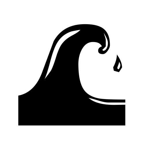 🌊 Emoji Domain black and white Symbola rendering