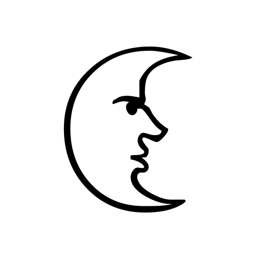 🌜 Emoji Domain black and white Symbola rendering