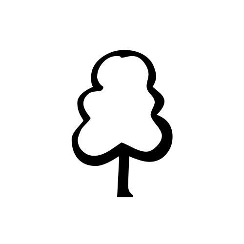 🌳 Emoji Domain black and white Symbola rendering