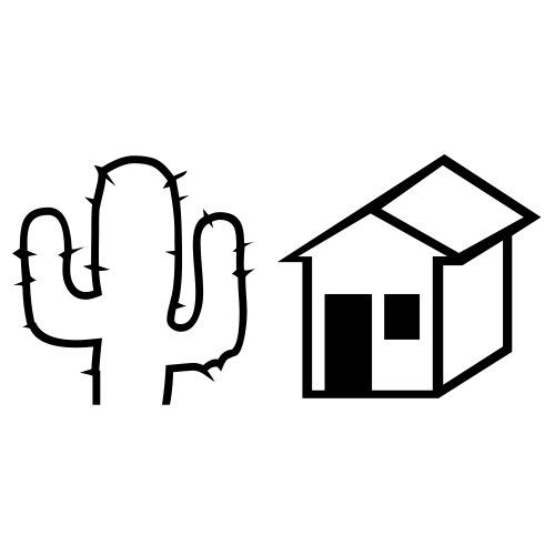 🌵🏠 Emoji Domain black and white Symbola rendering