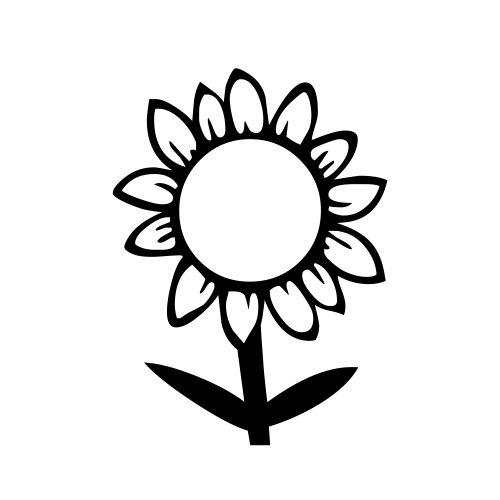 🌻 Emoji Domain black and white Symbola rendering