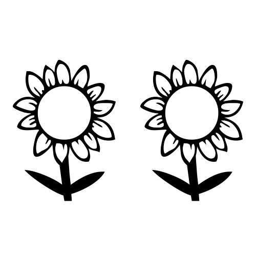 🌻🌻 Emoji Domain black and white Symbola rendering