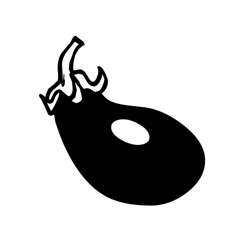 🍆 Emoji Domain black and white Symbola rendering