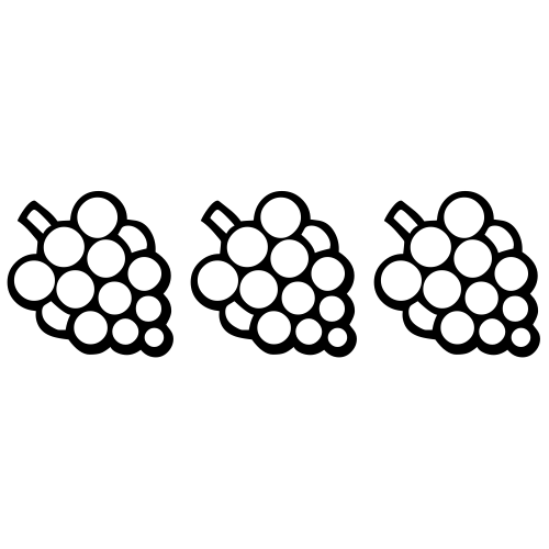🍇🍇🍇 Emoji Domain black and white Symbola rendering