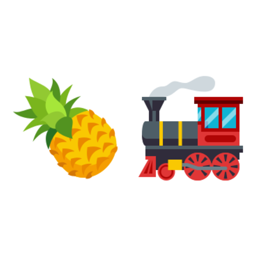 🍍🚂 Emoji Domain EmojiOne rendering