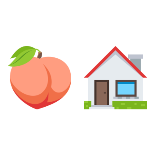 🍑🏠 Emoji Domain EmojiOne rendering