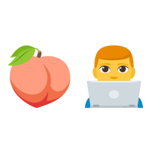 🍑👨‍💻 Emoji Domain EmojiOne rendering