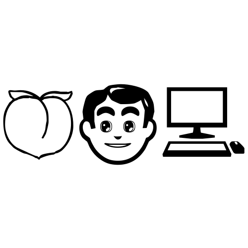 🍑👨‍💻 Emoji Domain black and white Symbola rendering