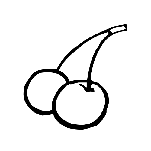 🍒 Emoji Domain black and white Symbola rendering
