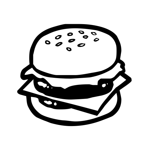 🍔 Emoji Domain black and white Symbola rendering