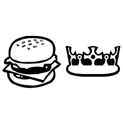 🍔👑 Emoji Domain black and white Symbola rendering