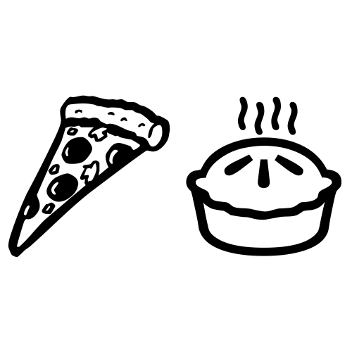 🍕🥧 Emoji Domain black and white Symbola rendering