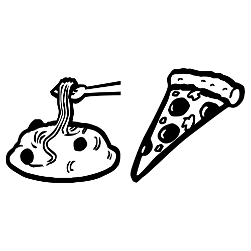 🍝🍕 Emoji Domain black and white Symbola rendering