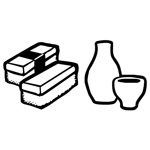 🍣🍶 Emoji Domain black and white Symbola rendering