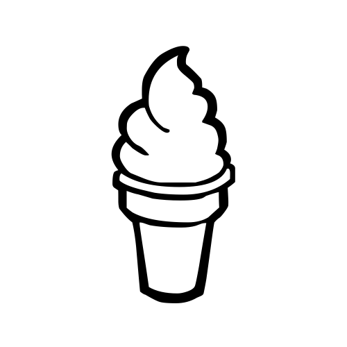 🍦 Emoji Domain black and white Symbola rendering
