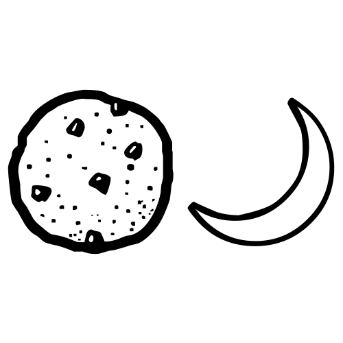 🍪🌙 Emoji Domain black and white Symbola rendering
