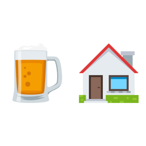 🍺🏠 Emoji Domain EmojiOne rendering