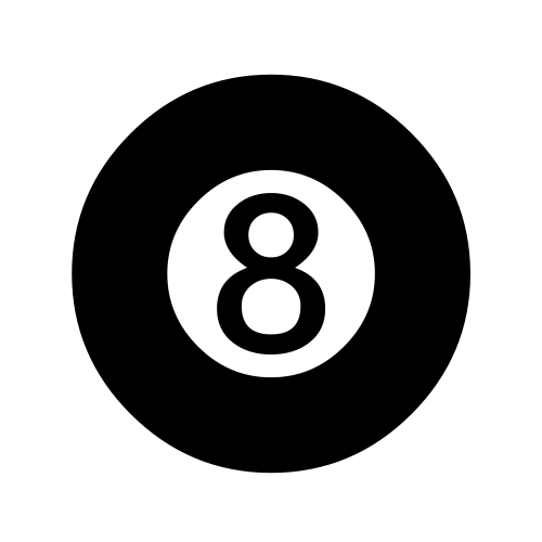 🎱 Emoji Domain black and white Symbola rendering