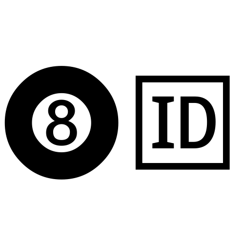 🎱🆔 Emoji Domain black and white Symbola rendering