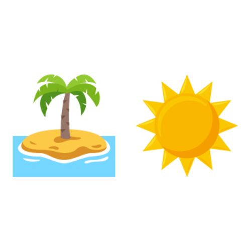 🏝☀ Emoji Domain EmojiOne rendering