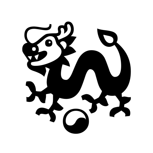 🐉 Emoji Domain black and white Symbola rendering