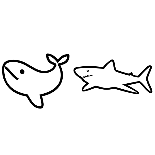 🐋🦈 Emoji Domain black and white Symbola rendering