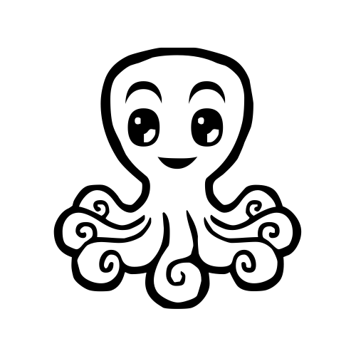 🐙 Emoji Domain black and white Symbola rendering