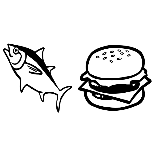 🐟🍔 Emoji Domain black and white Symbola rendering