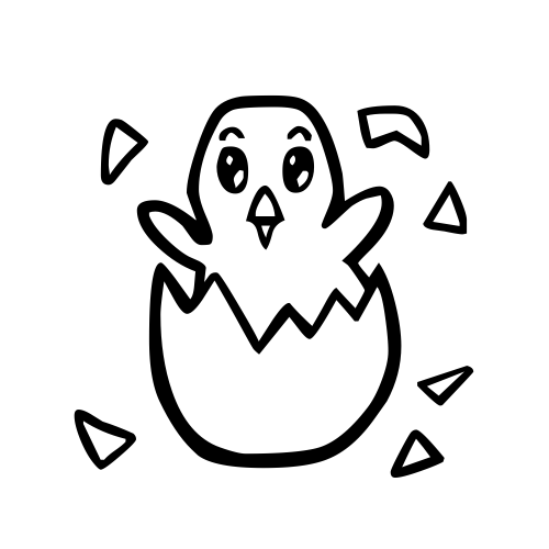 🐣 Emoji Domain black and white Symbola rendering