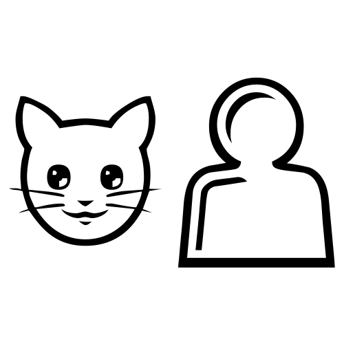 🐱👤 Emoji Domain black and white Symbola rendering
