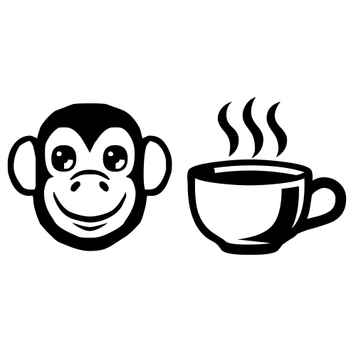 🐵☕ Emoji Domain black and white Symbola rendering