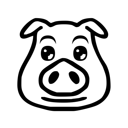 🐷 Emoji Domain black and white Symbola rendering