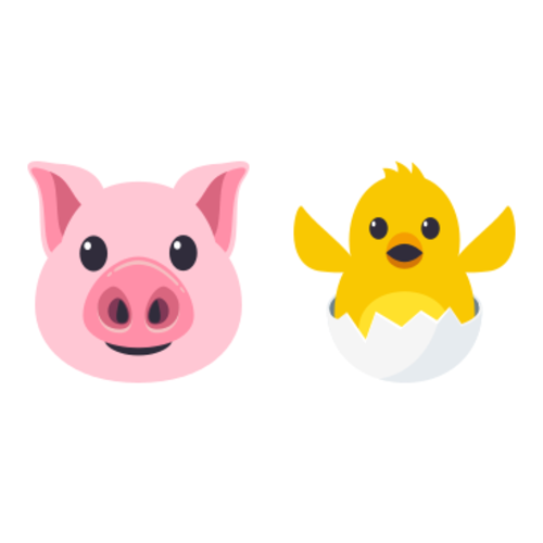🐷🐣 Emoji Domain EmojiOne rendering