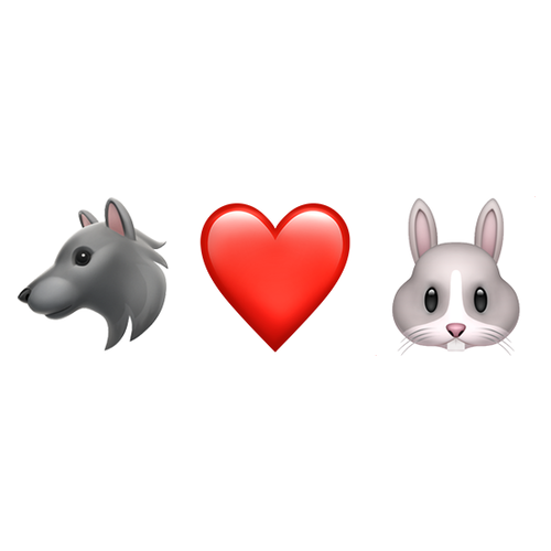 🐺❤🐰 Emoji Domain iOS rendering