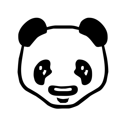 🐼 Emoji Domain black and white Symbola rendering