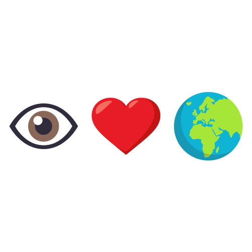 👁❤🌍 Emoji Domain EmojiOne rendering