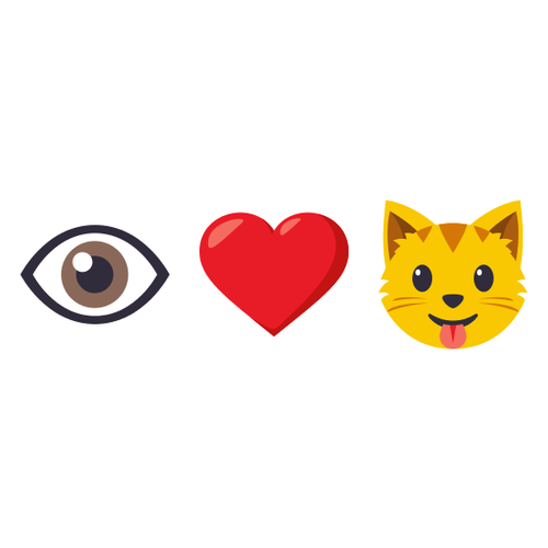 👁❤🐱 Emoji Domain EmojiOne rendering