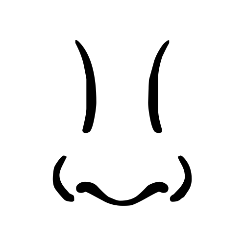 👃 Emoji Domain black and white Symbola rendering