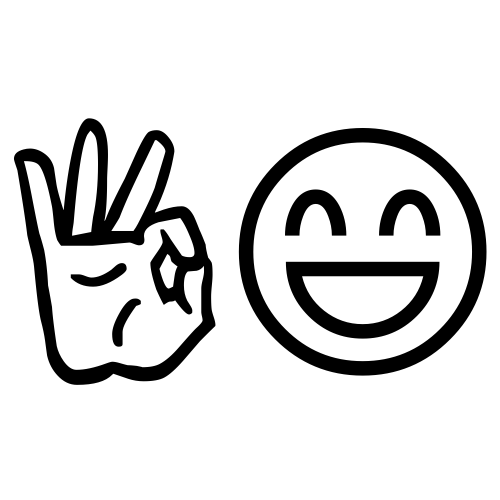 👌😄 Emoji Domain black and white Symbola rendering