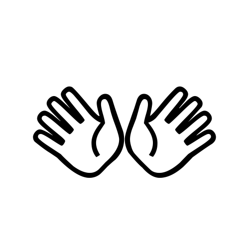 👐 Emoji Domain black and white Symbola rendering