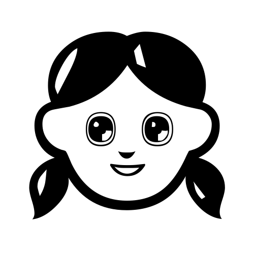 👧 Emoji Domain black and white Symbola rendering