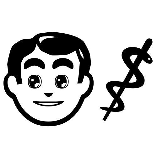 👨‍⚕ Emoji Domain black and white Symbola rendering