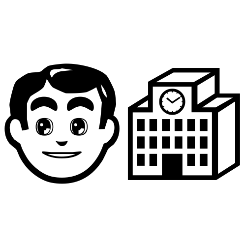 👨‍🏫 Emoji Domain black and white Symbola rendering