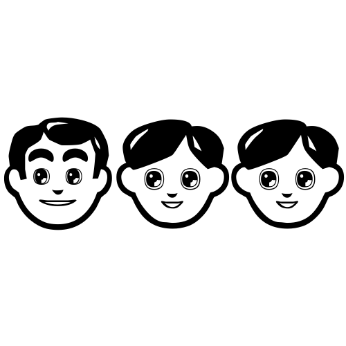 👨‍👦‍👦 Emoji Domain black and white Symbola rendering