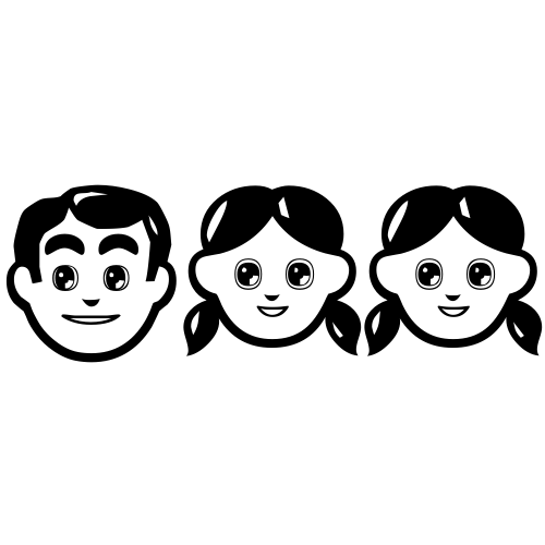 👨‍👧‍👧 Emoji Domain black and white Symbola rendering