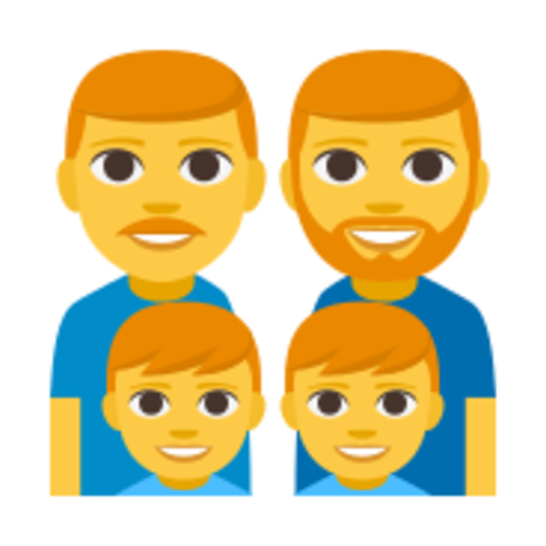 👨‍👨‍👦‍👦 Emoji Domain EmojiOne rendering