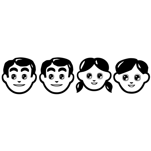 👨‍👨‍👧‍👦 Emoji Domain black and white Symbola rendering
